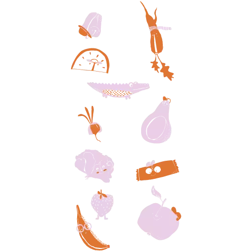 nachhaltige Geschenke für Mitarbeiter*innen Snack-Tüüt Icons Gemüse