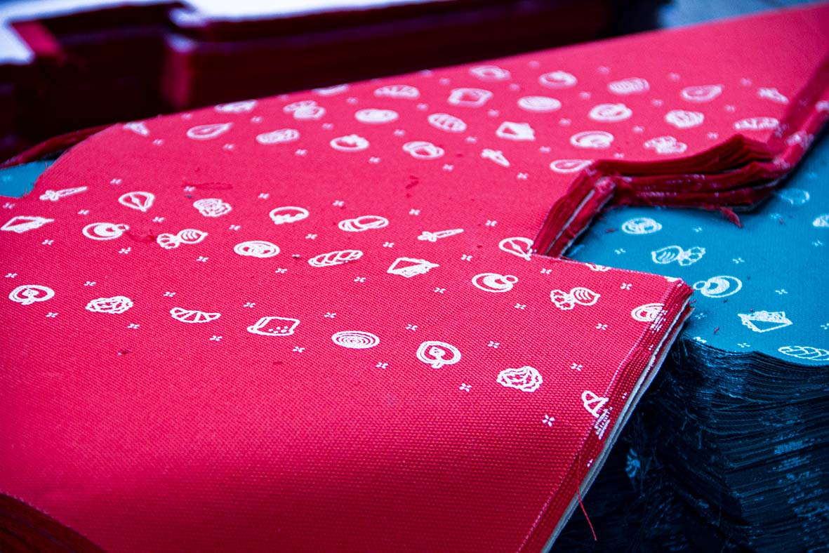 Zuschnitte nachhaltiger Lunchbeutel